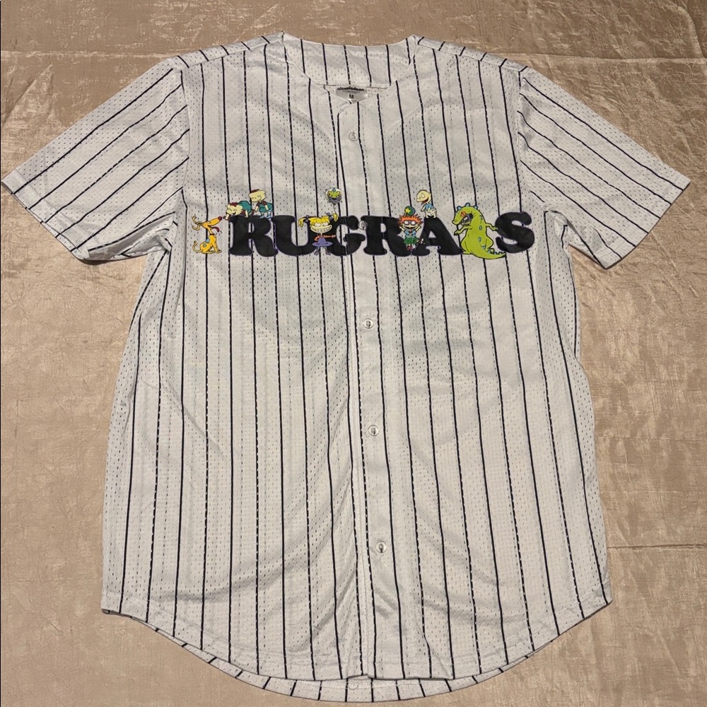 Nickelodeon Rugrats Pinstriped Baseball Jersey Size Medium